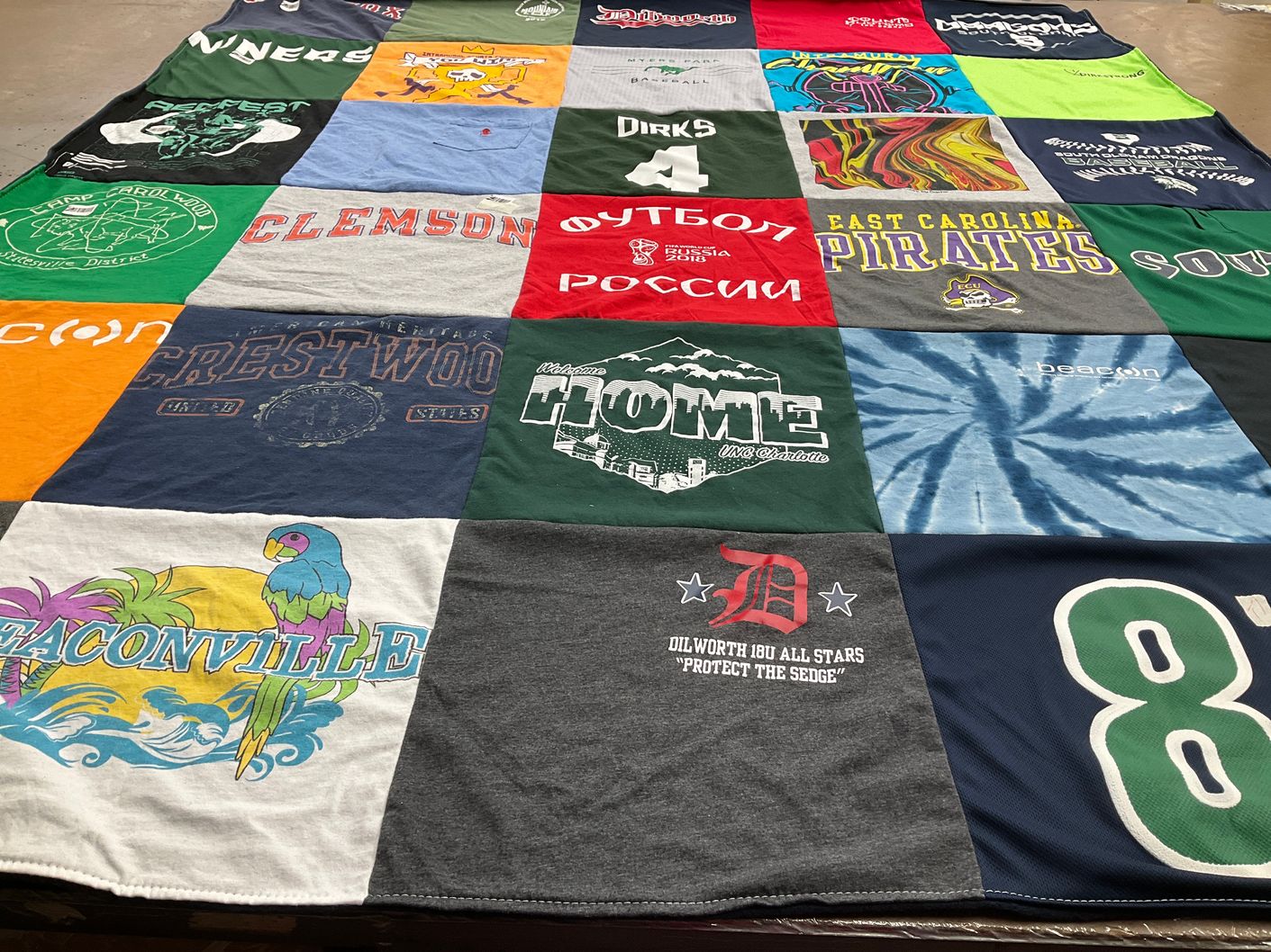T-shirt quilt featuring dilworth 18u all stars by Katie from NC