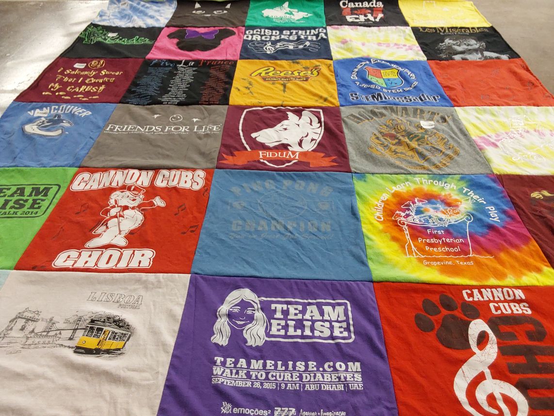 T-shirt quilt featuring cannon cubs by Joanne from TX