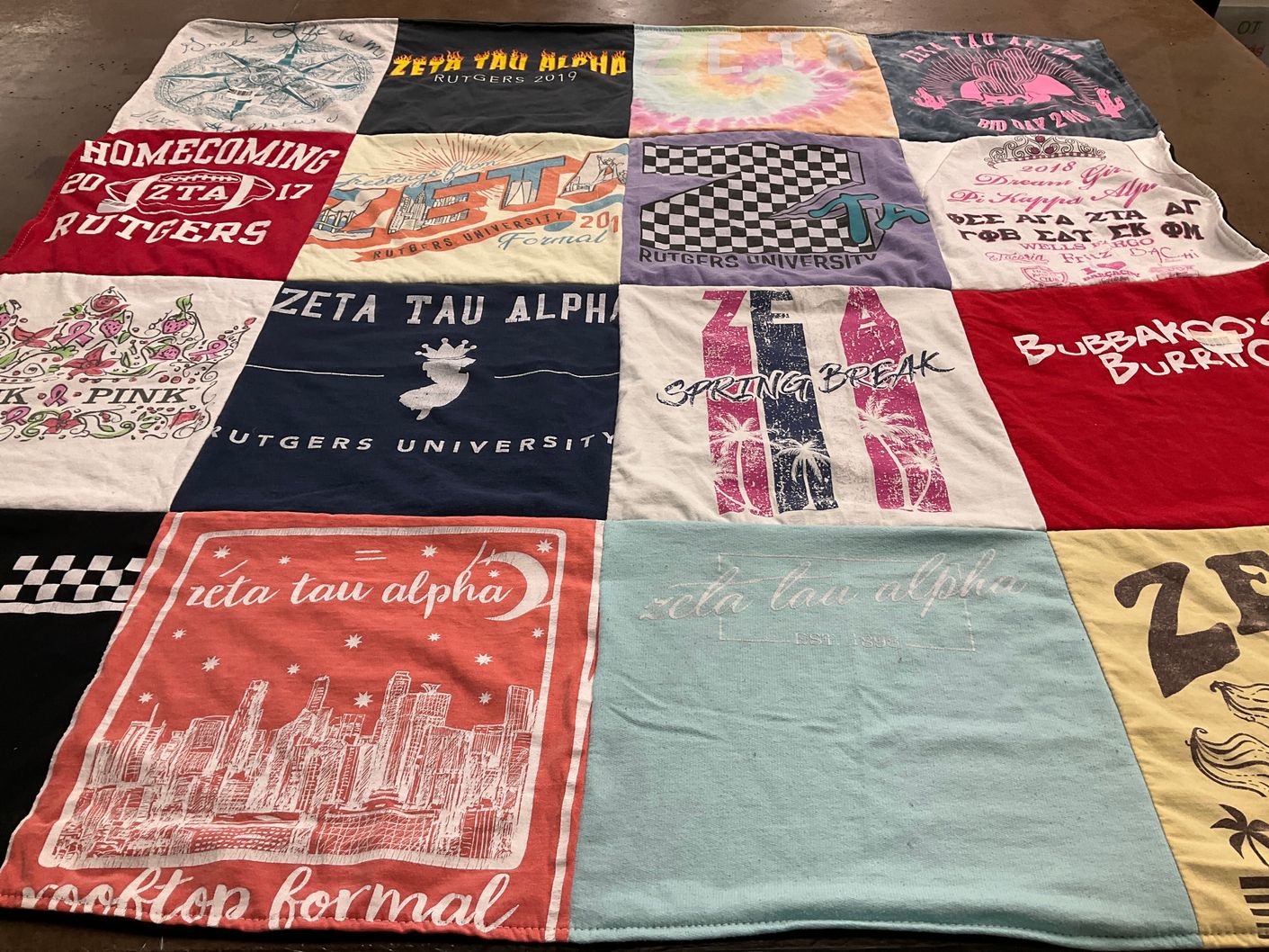 T-shirt quilt from rutgers university by Jenna from NJ