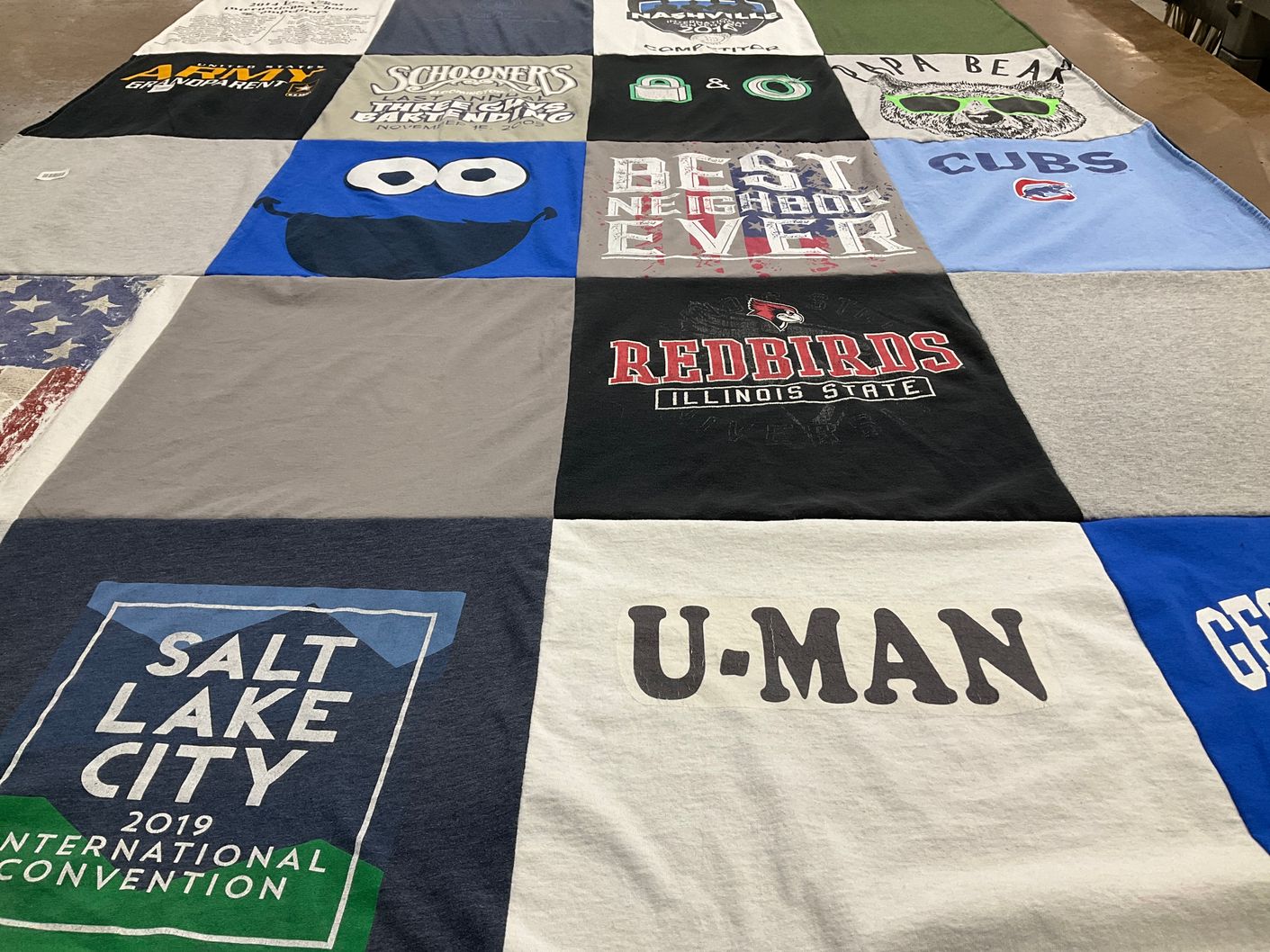 T-shirt quilt featuring chicago cubs by LuAnn from IL