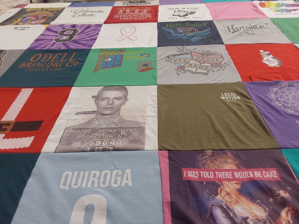 T-shirt quilt from colorado state university by Lisa from OR