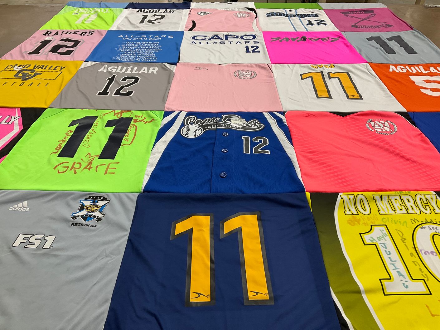 T-shirt quilt featuring capo allstars by Megan from CA