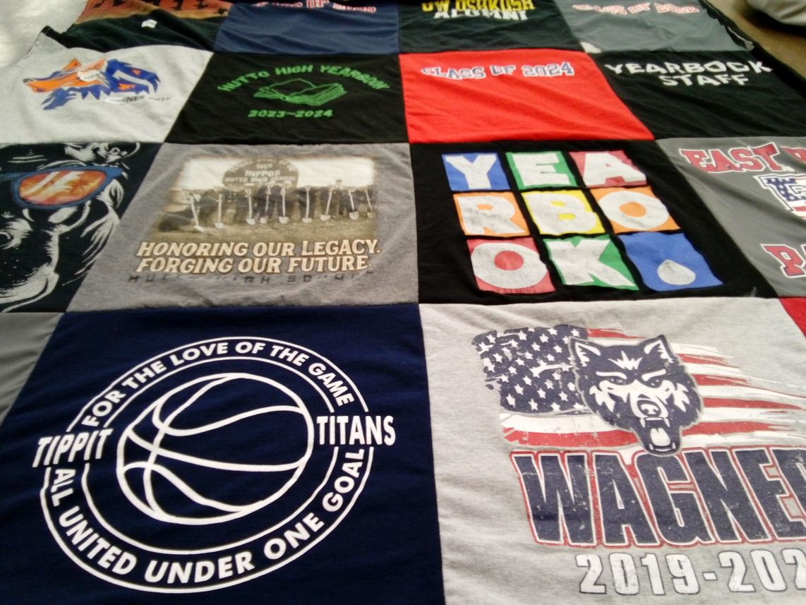 T-shirt quilt featuring tippit titans by Jennifer from TX