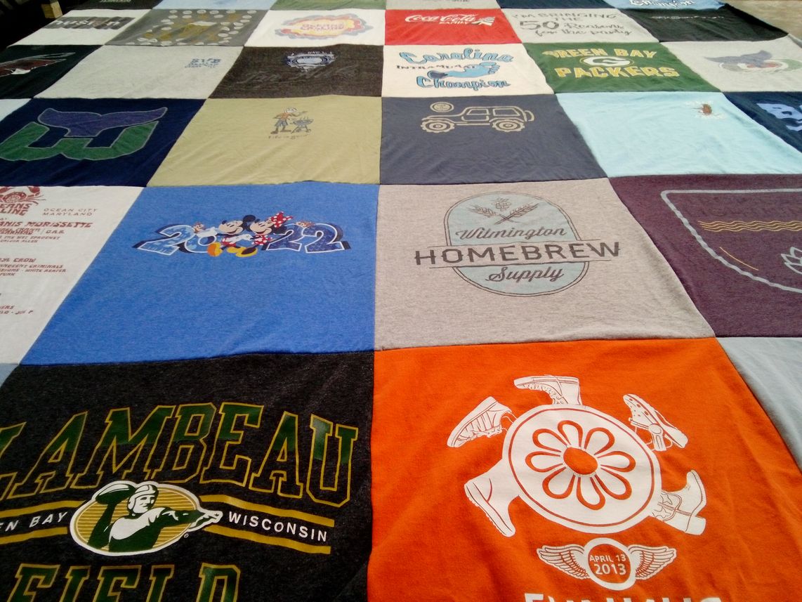T-shirt quilt featuring green bay packers by Melissa from NC