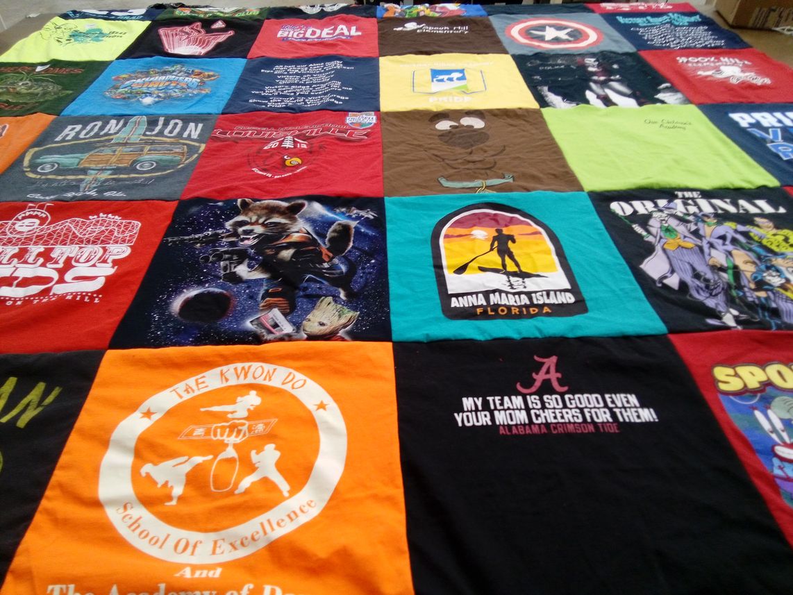 T-shirt quilt featuring alabama crimson tide by Julie from FL