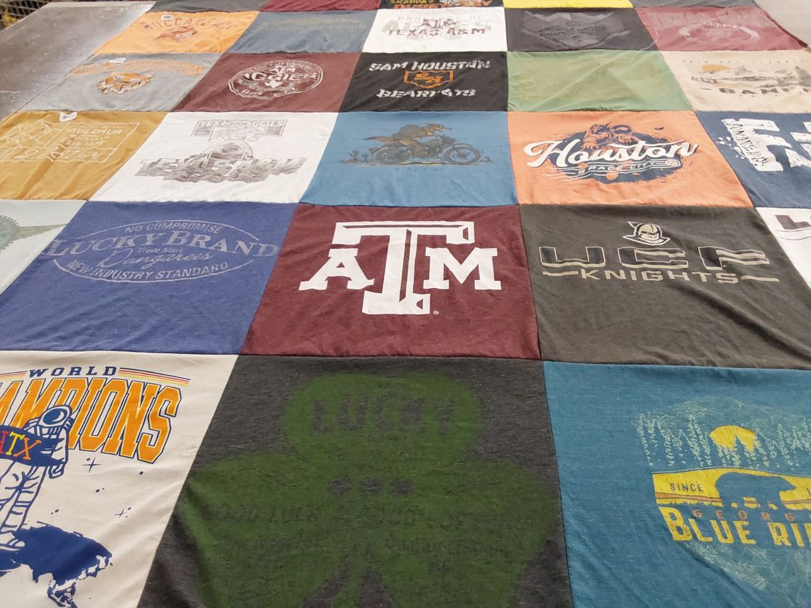 T-shirt quilt from texas a&m university, university of central florida by Tawnia from TX