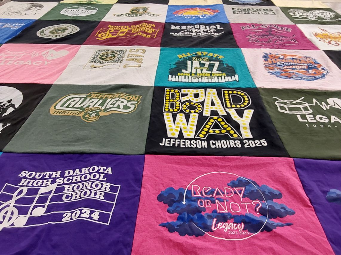 T-shirt quilt from jefferson high school by Shelli from SD