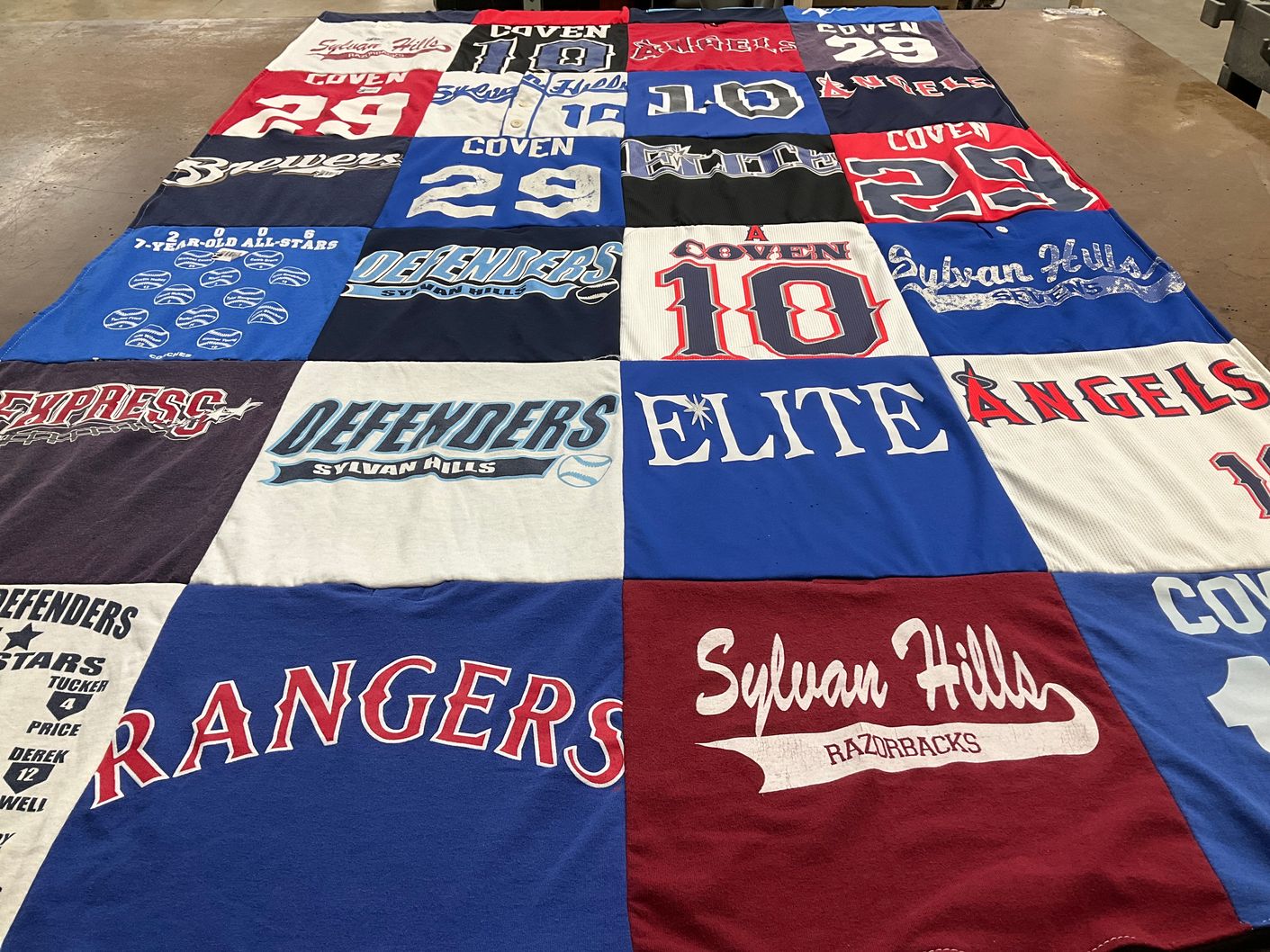 T-shirt quilt featuring sylvan hills defenders, sylvan hills angels by Michael from AR