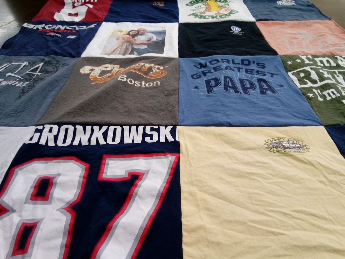 T-shirt quilt featuring new england patriots by Judy from CA