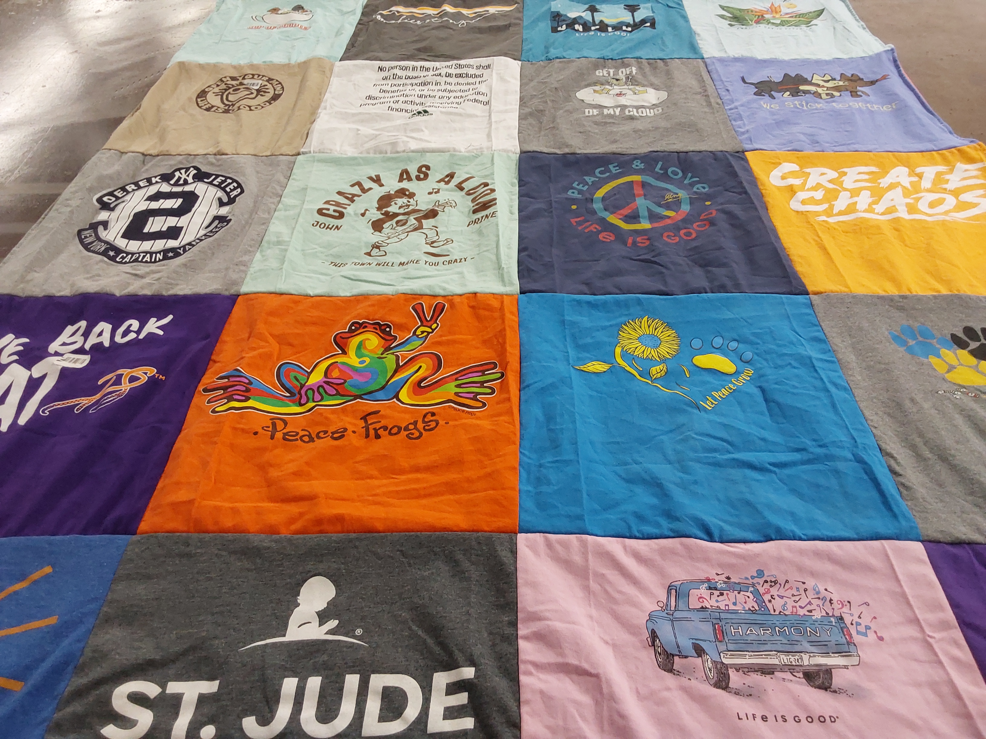 T-shirt quilt from university of tennessee by CYNTHIA from TN