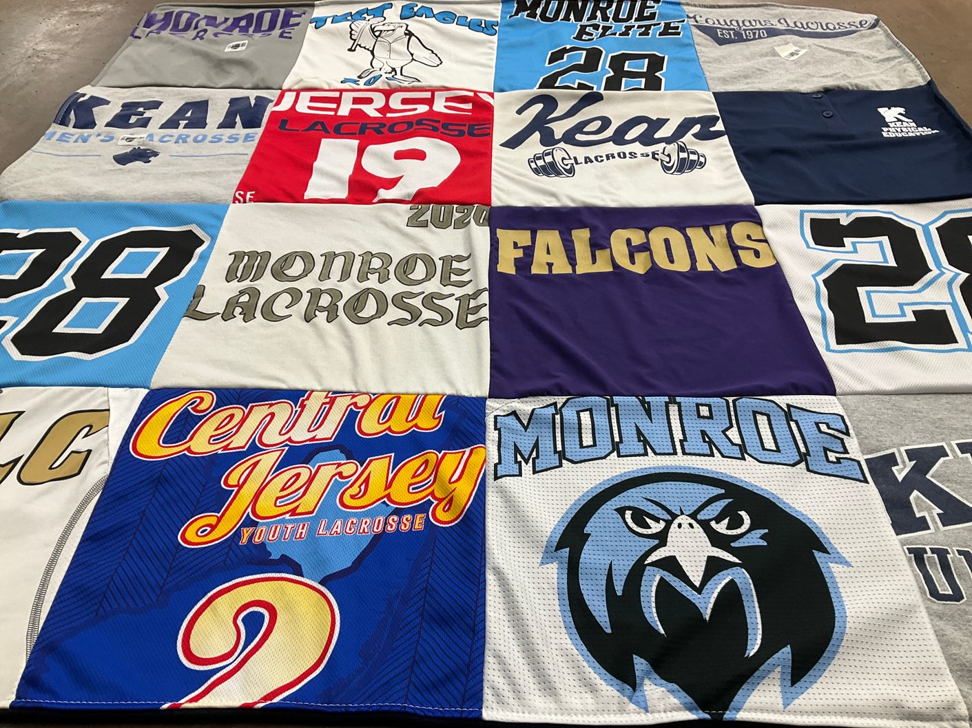 T-shirt quilt from kean university, monroe college by Samantha from NJ