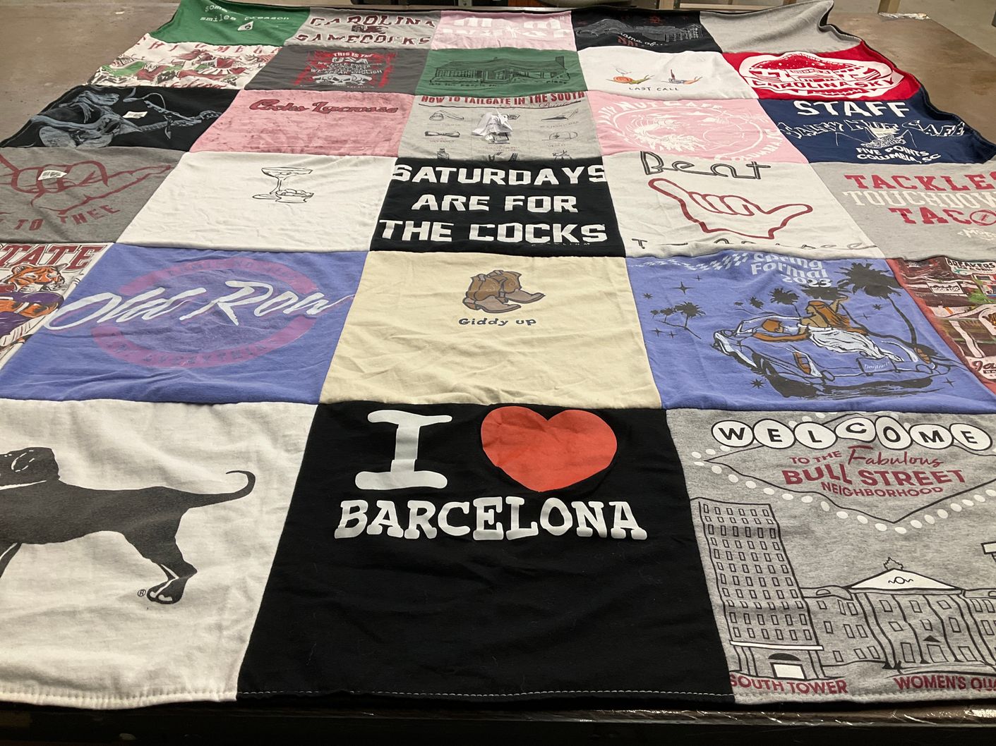 T-shirt quilt featuring university of south carolina gamecocks by Kelly from SC