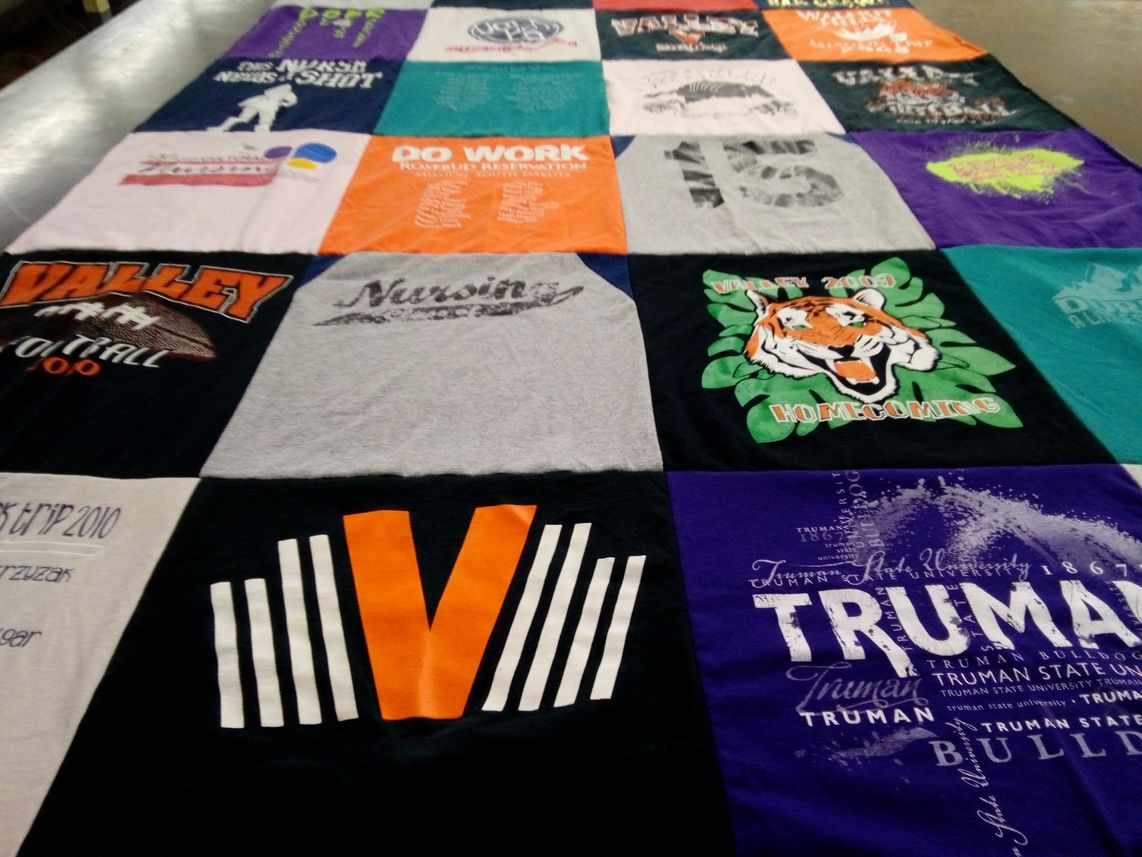 T-shirt quilt featuring valley football by Dan from IA