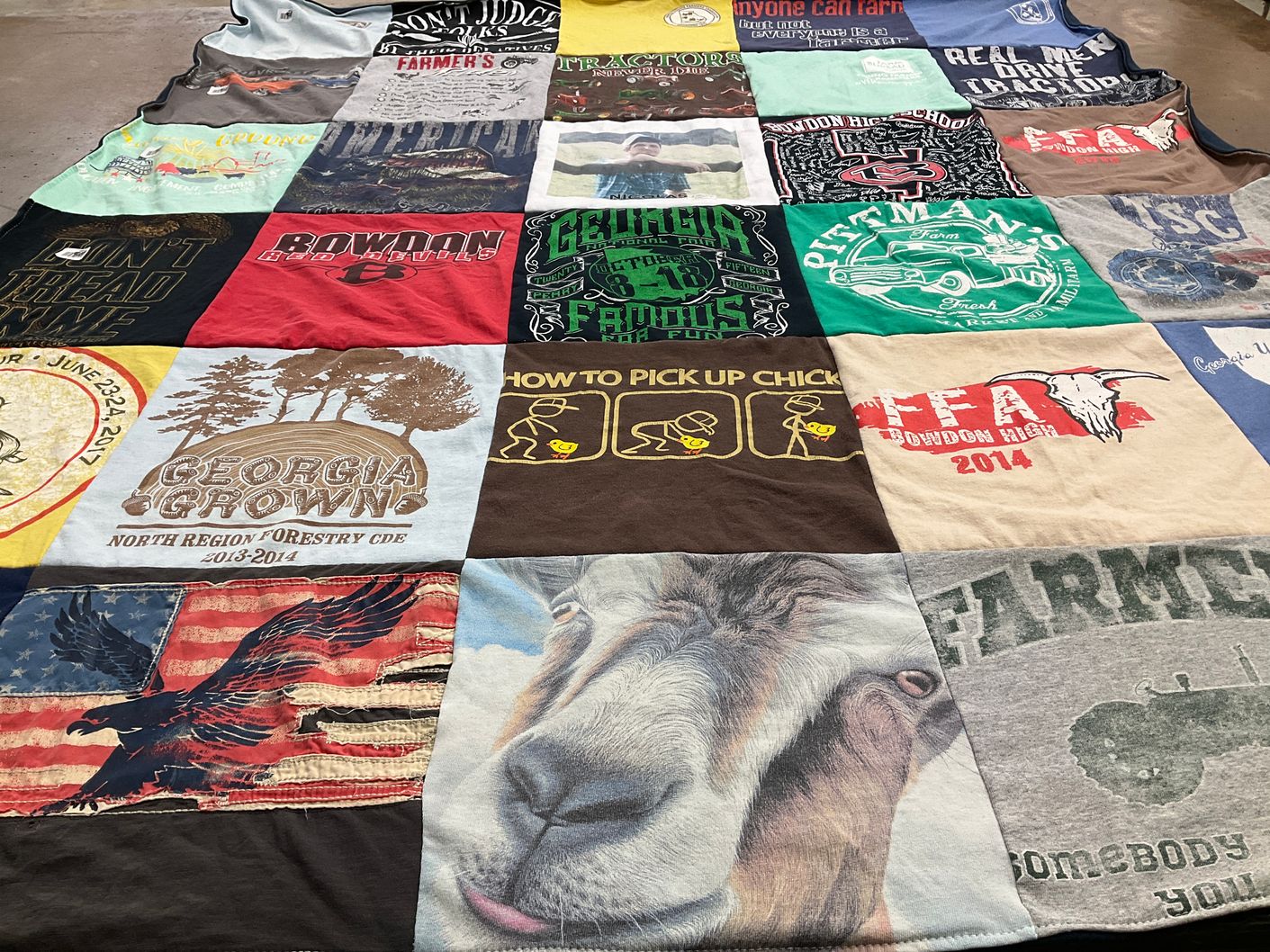 T-shirt quilt from bowdon high school by Tammy from GA