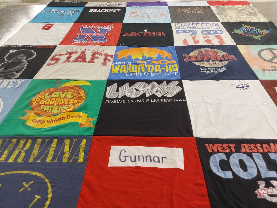 T-shirt quilt from west jessamine high school by Morganne from KY