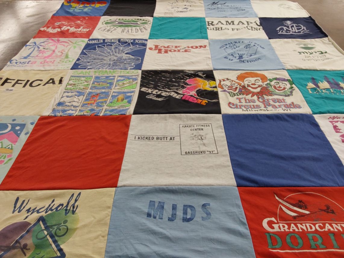 T-shirt quilt from franklin avenue middle school, m.j.d.s by Ziona from NJ