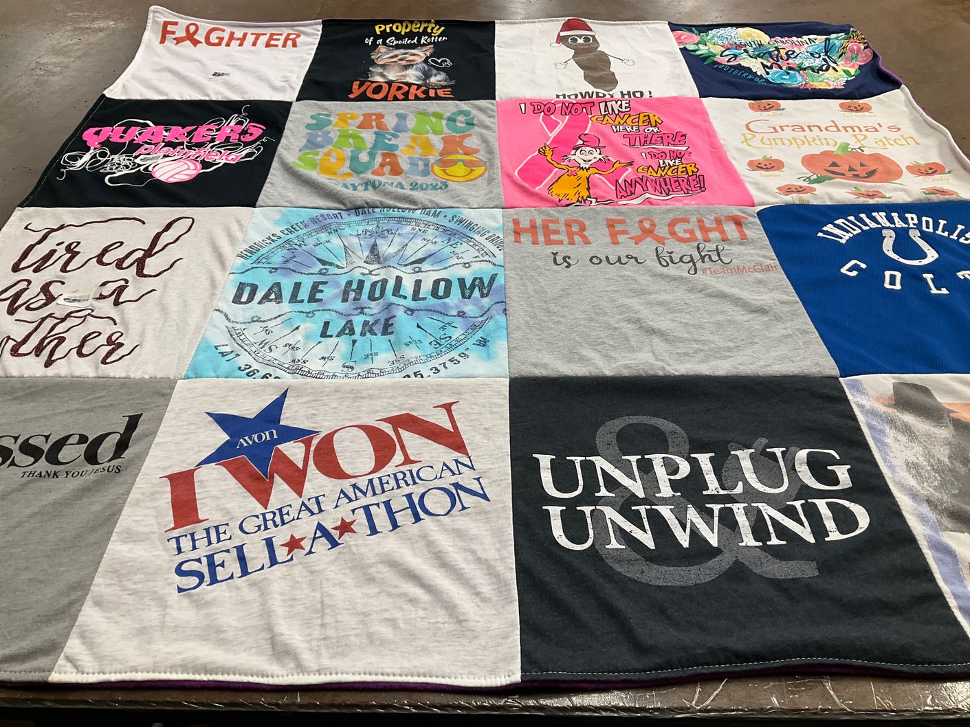 T-shirt quilt featuring indianapolis colts by Jennifer from IN