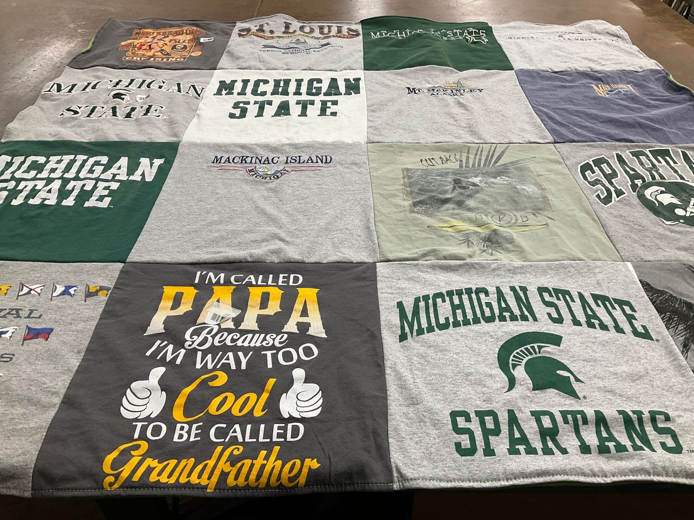 T-shirt quilt featuring michigan state university sp spartans by kim from WA