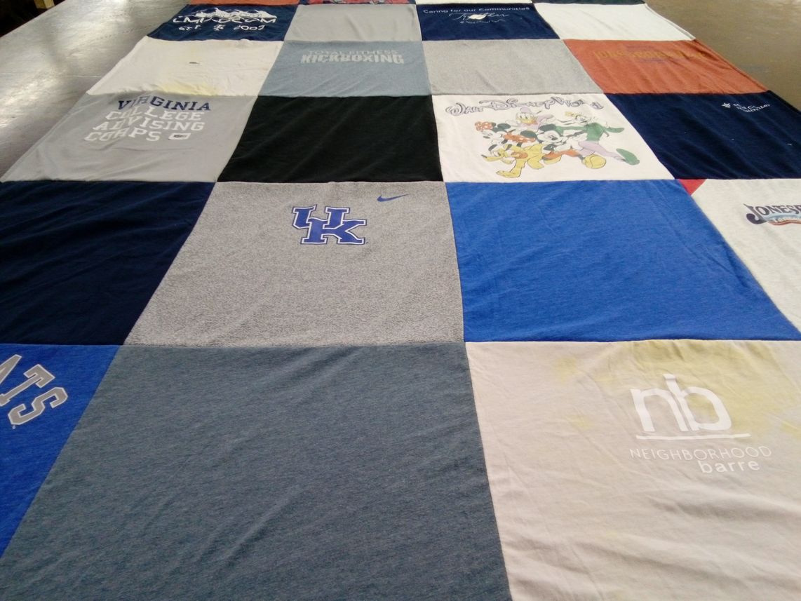 T-shirt quilt from university of kentucky by Patricia from CA