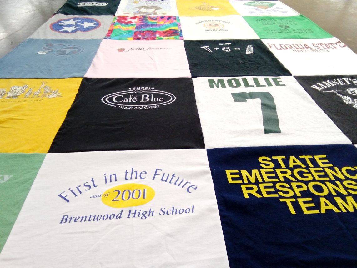 T-shirt quilt from brentwood high school by Mollie from IL