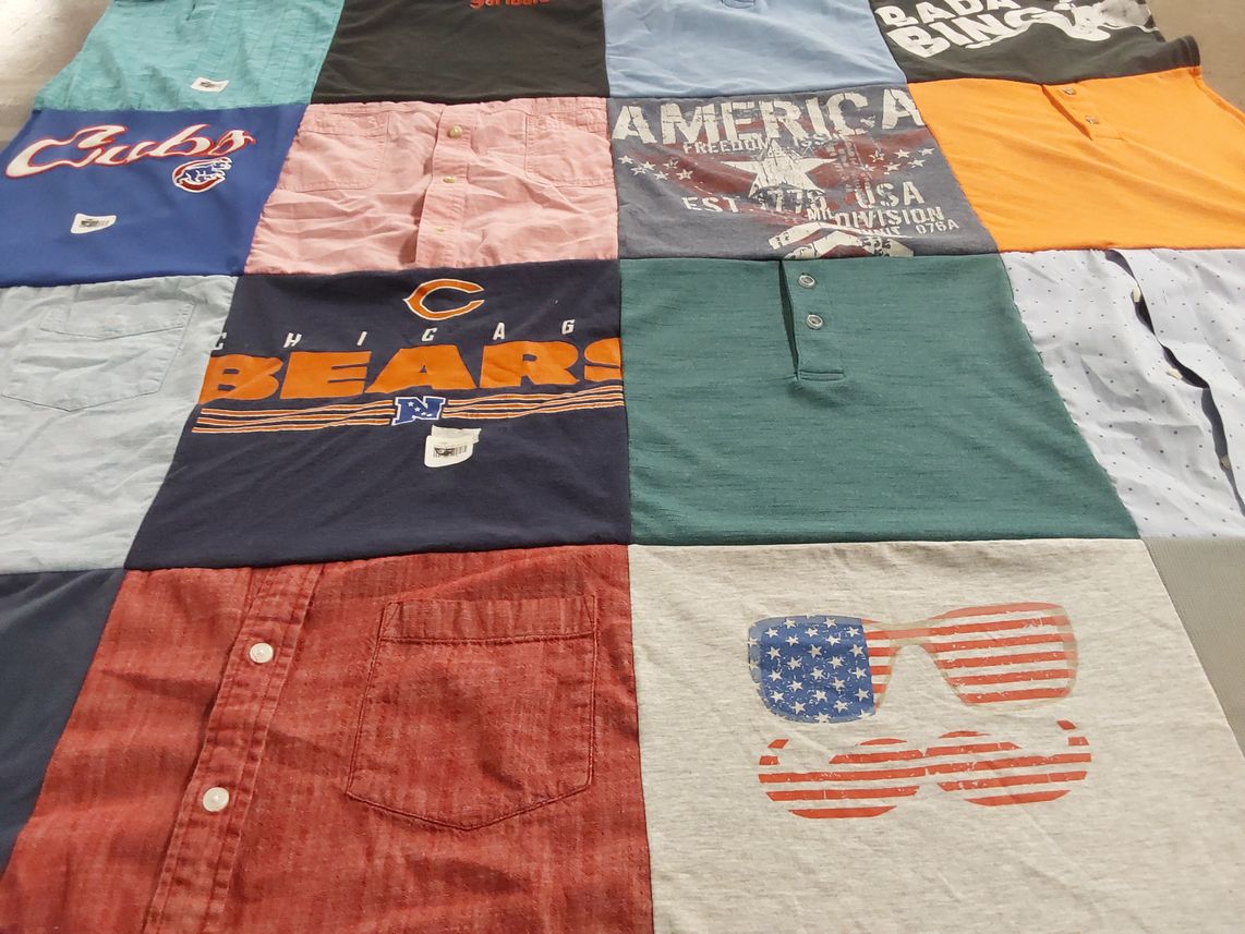 T-shirt quilt featuring chicago bears by Mike from IL