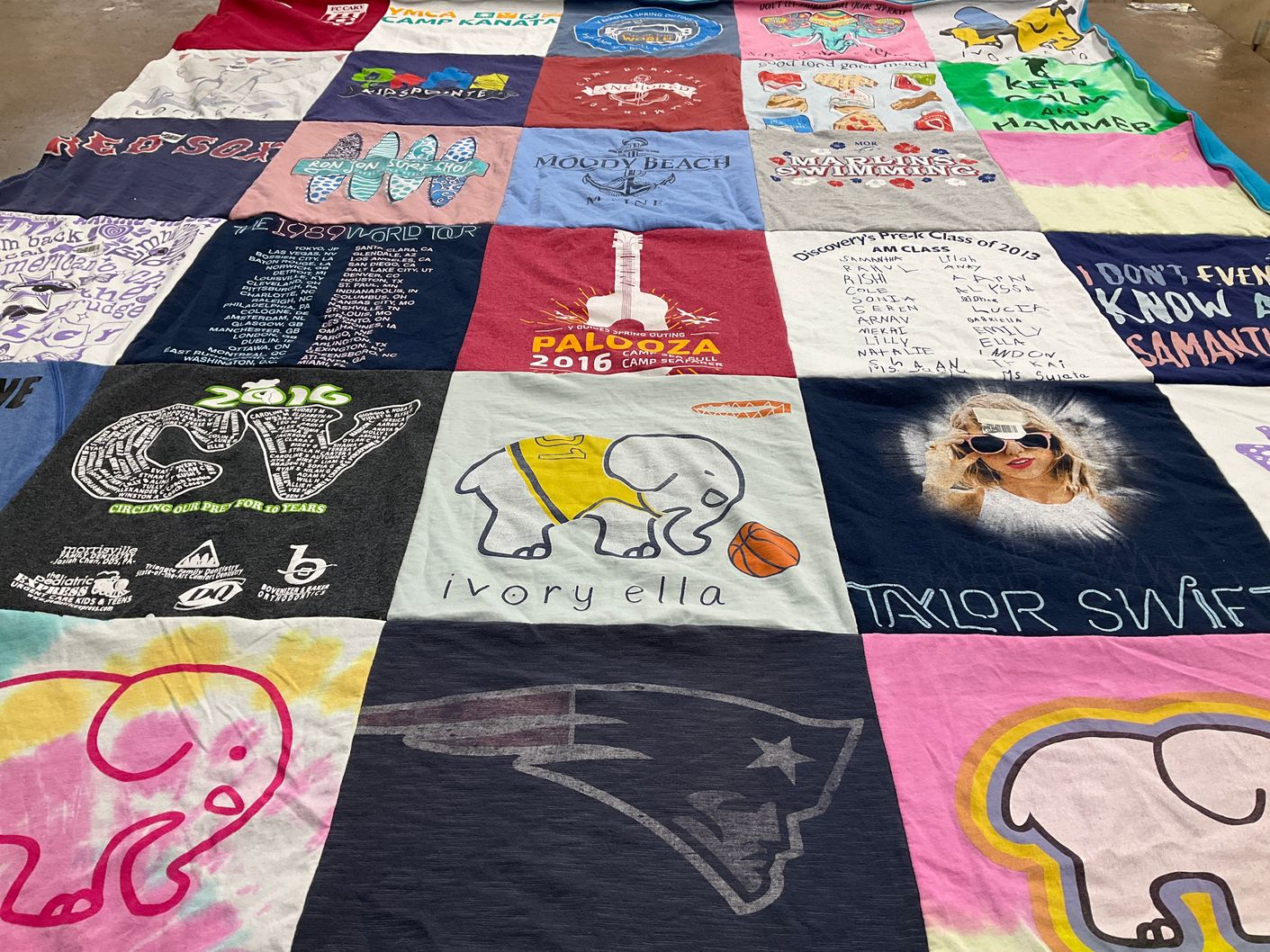 T-shirt quilt featuring new england patriots by Emily from NC