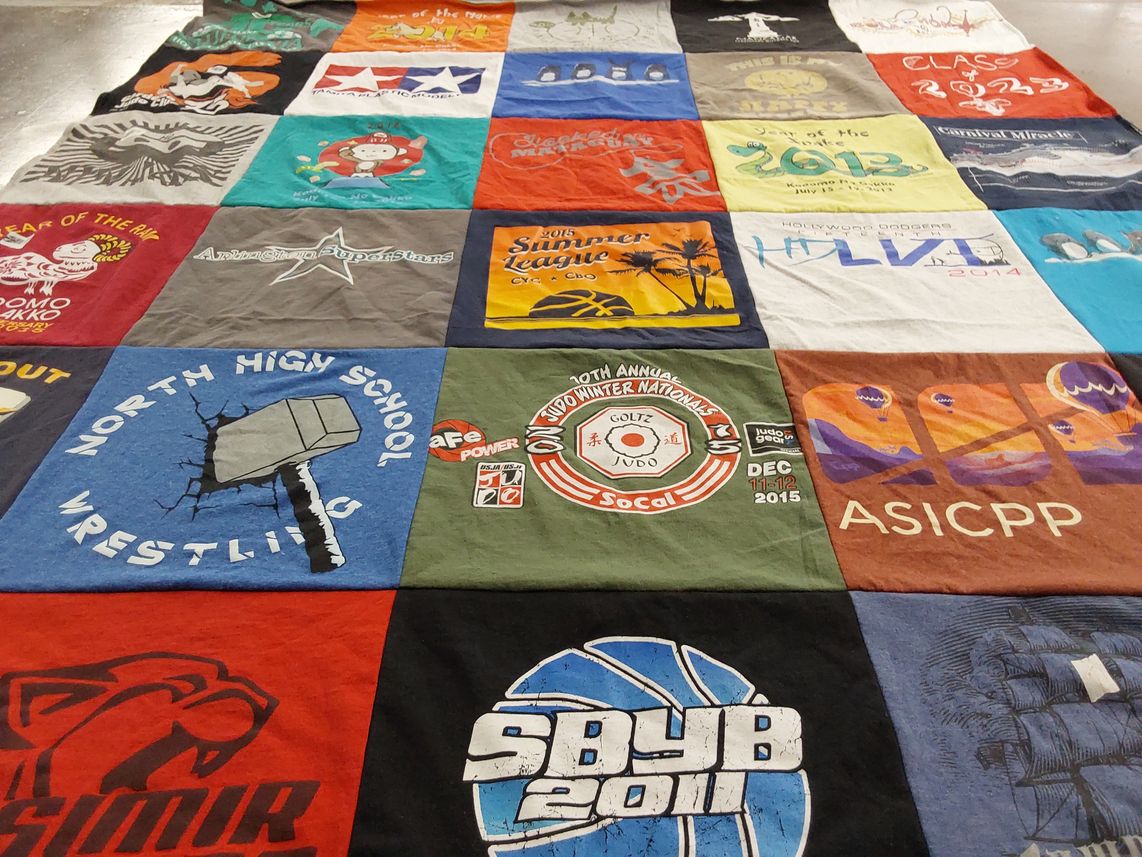 T-shirt quilt from north high school by Linda from CA
