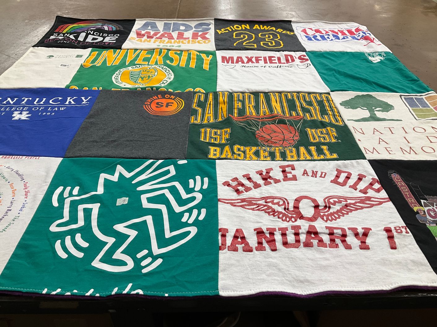 T-shirt quilt featuring university of san francisco basketball by Paul from CA