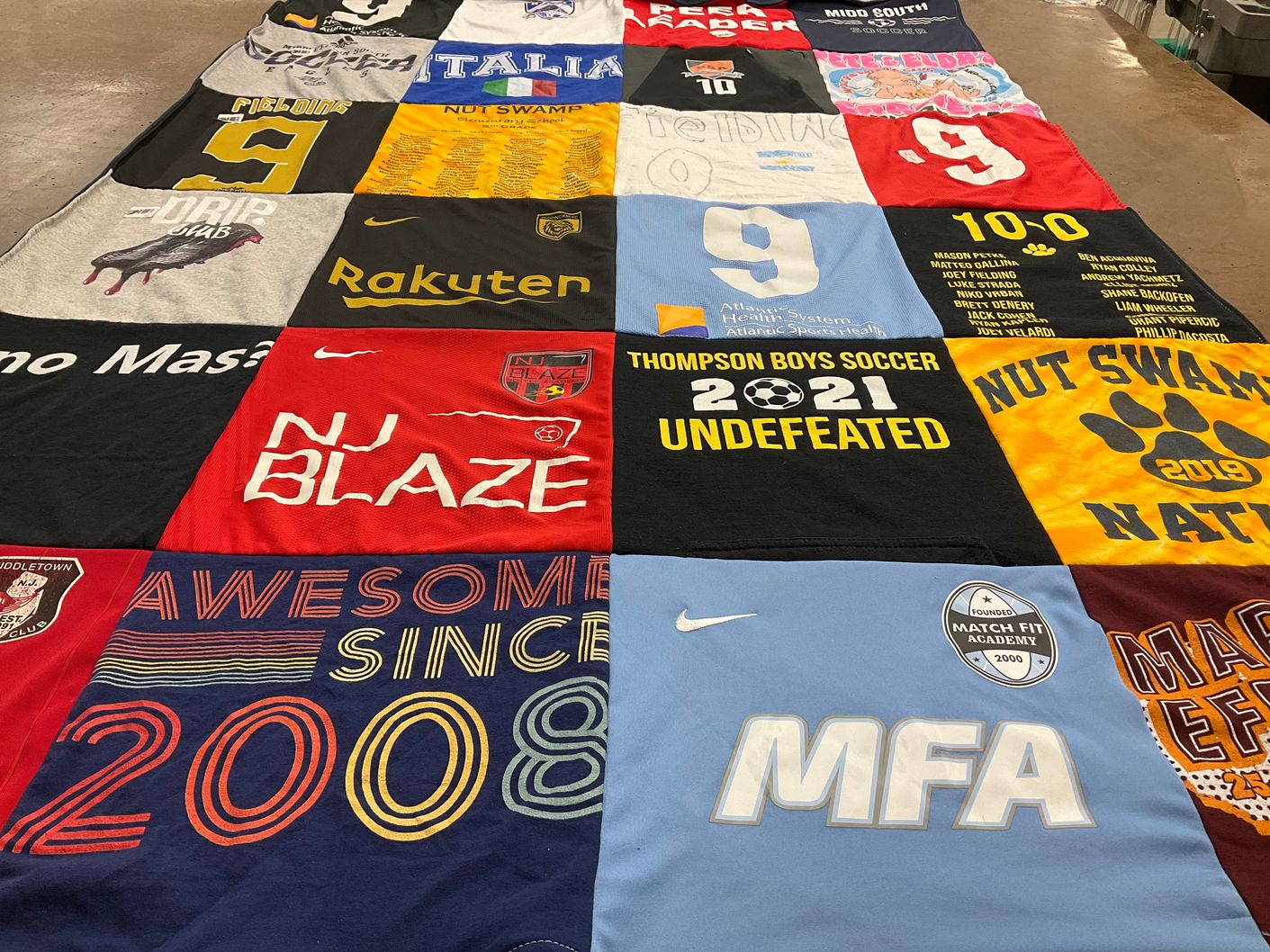 T-shirt quilt featuring nj blaze by Julia from NJ