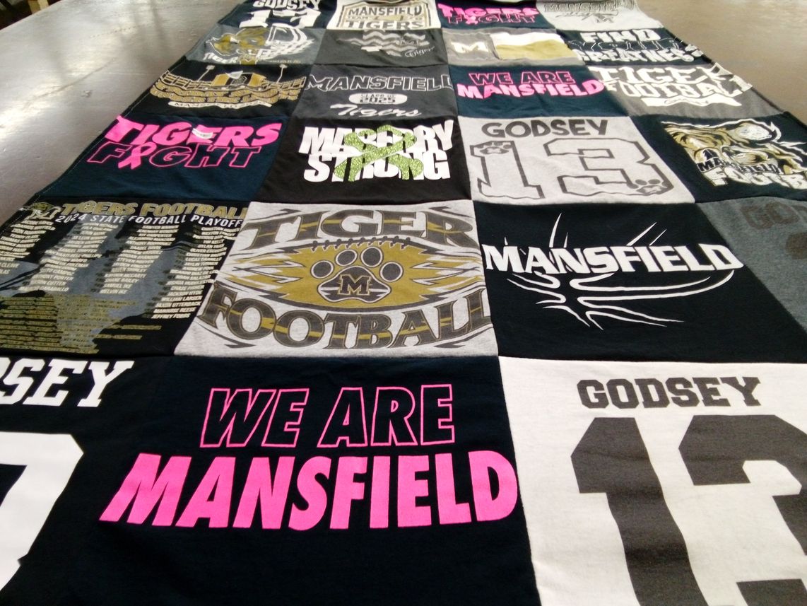 T-shirt quilt featuring mansfield tigers football by Catina from TX