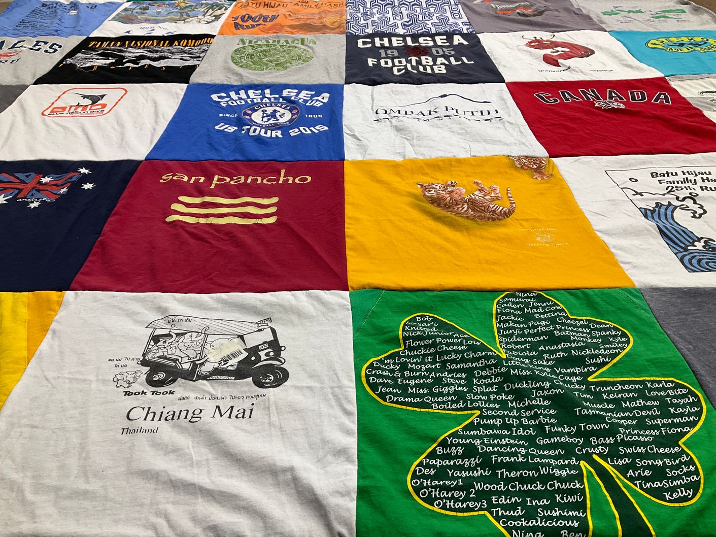 T-shirt quilt featuring chelsea football club by Tiffany from NV