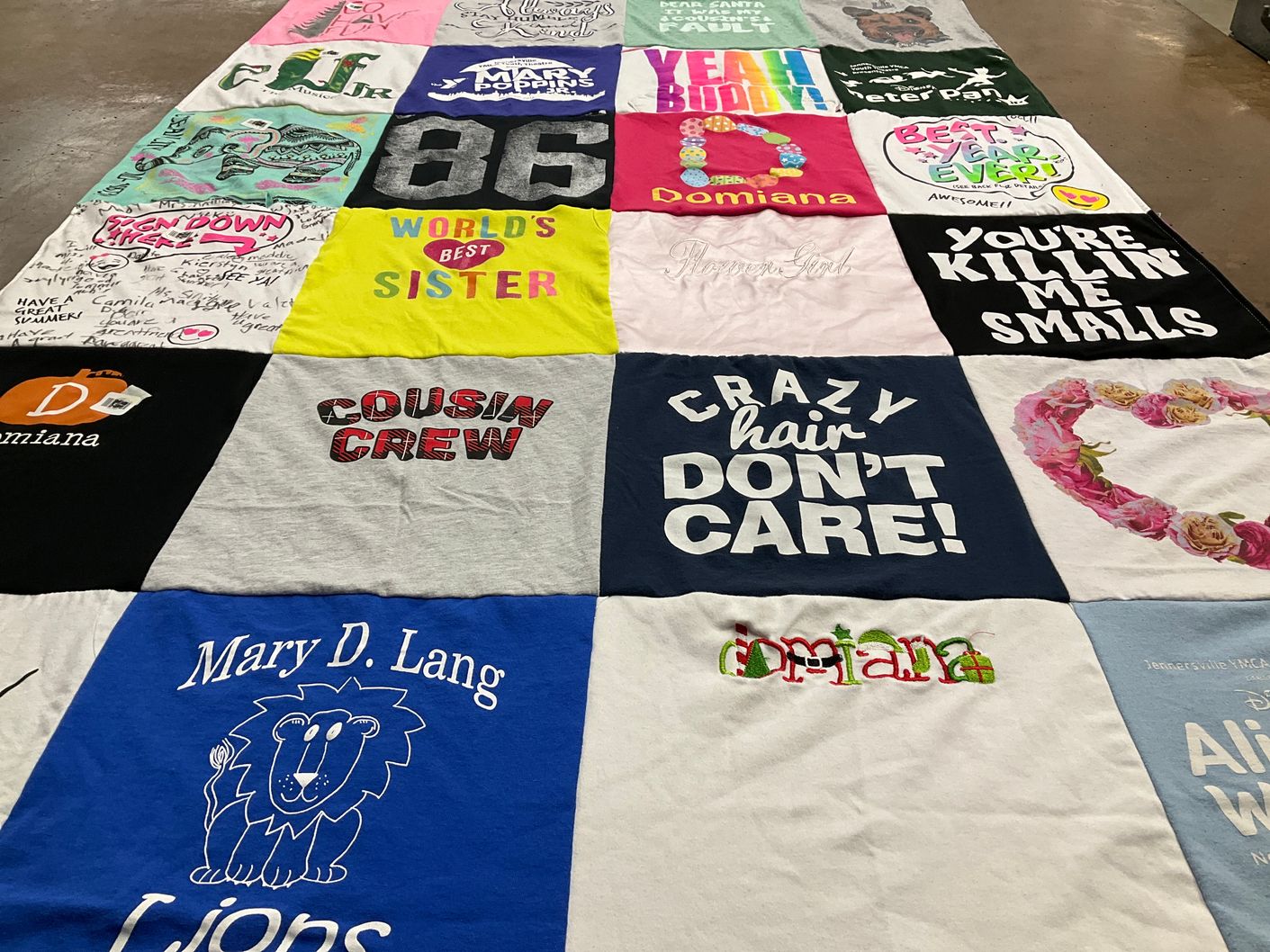 T-shirt quilt featuring lions by NICOLE from DE