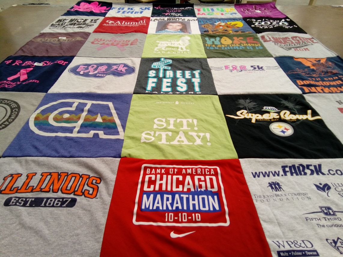 T-shirt quilt featuring pittsburgh steelers by SAMANTHA from IL