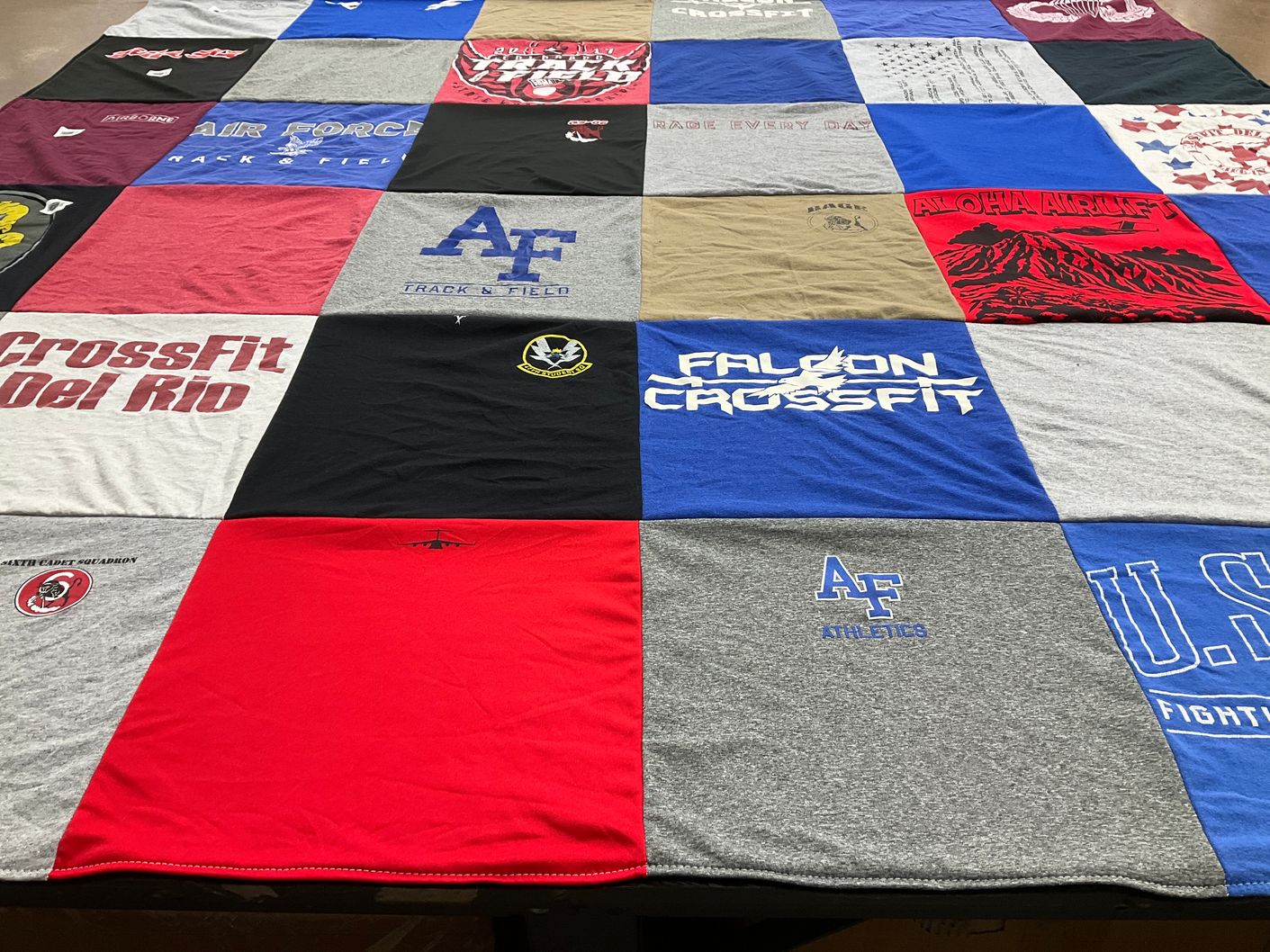 T-shirt quilt from united states air force academy by Heidi from HI
