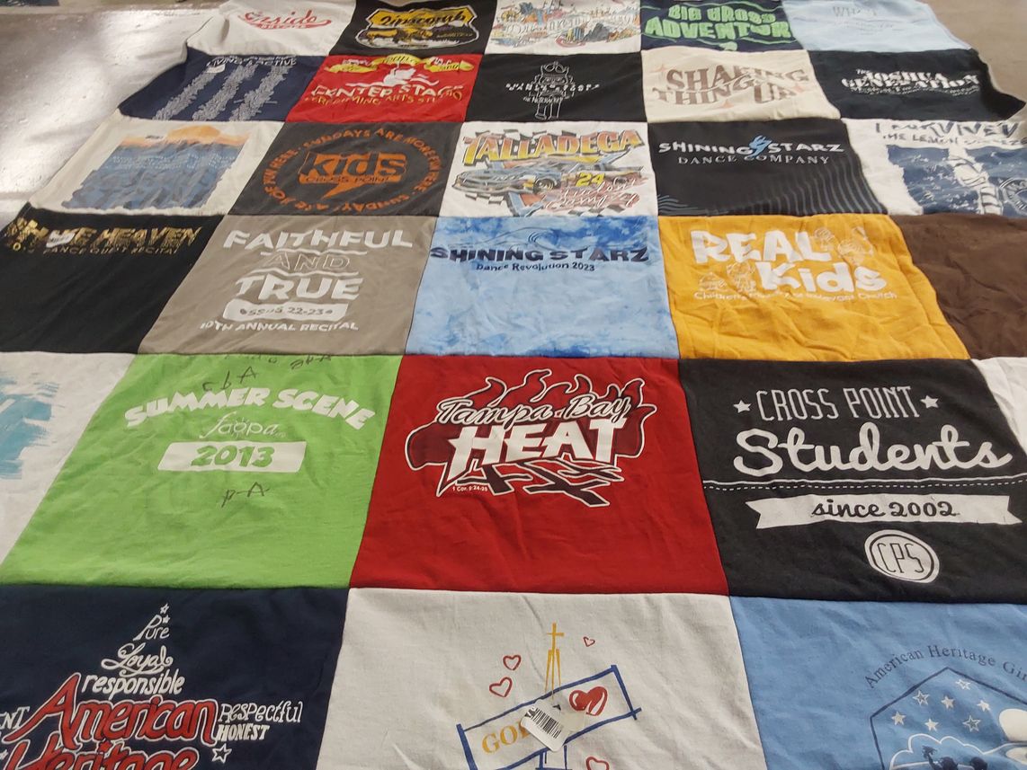 T-shirt quilt with youth programs, dance themes by Kristin from TN