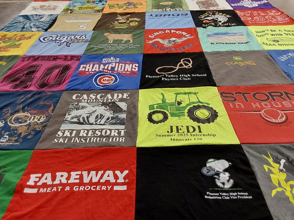 T-shirt quilt from pleasant valley high school by Karla from IA