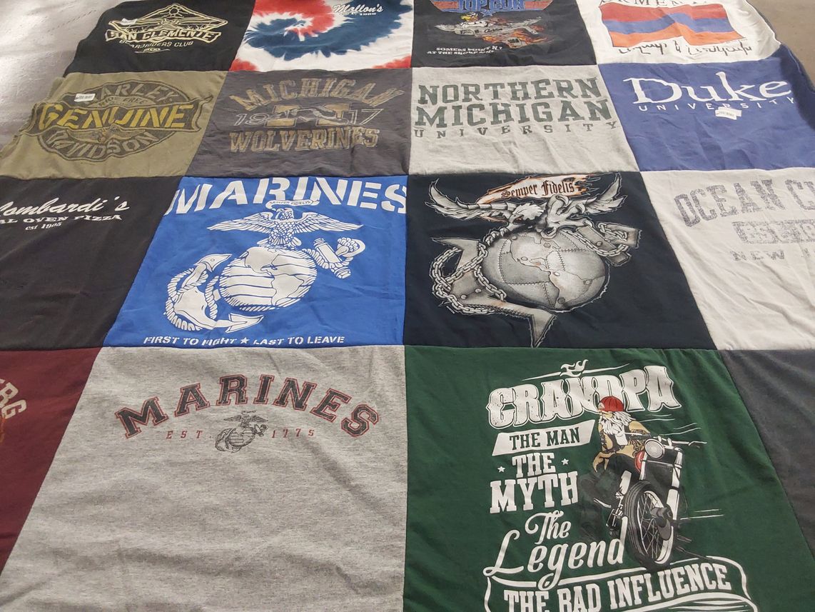 T-shirt quilt featuring michigan wolverines by Gayle from NC