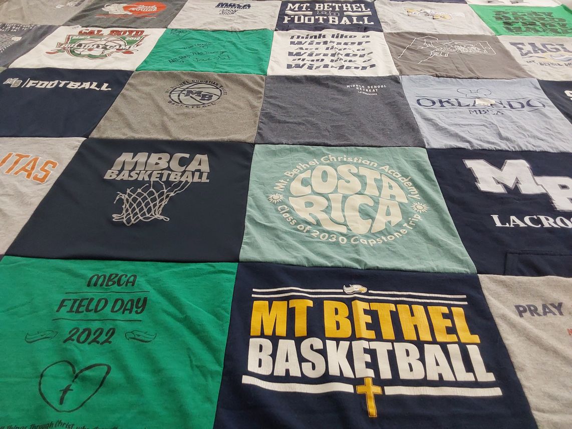 T-shirt quilt featuring mt bethel basketball by Stephanie from GA