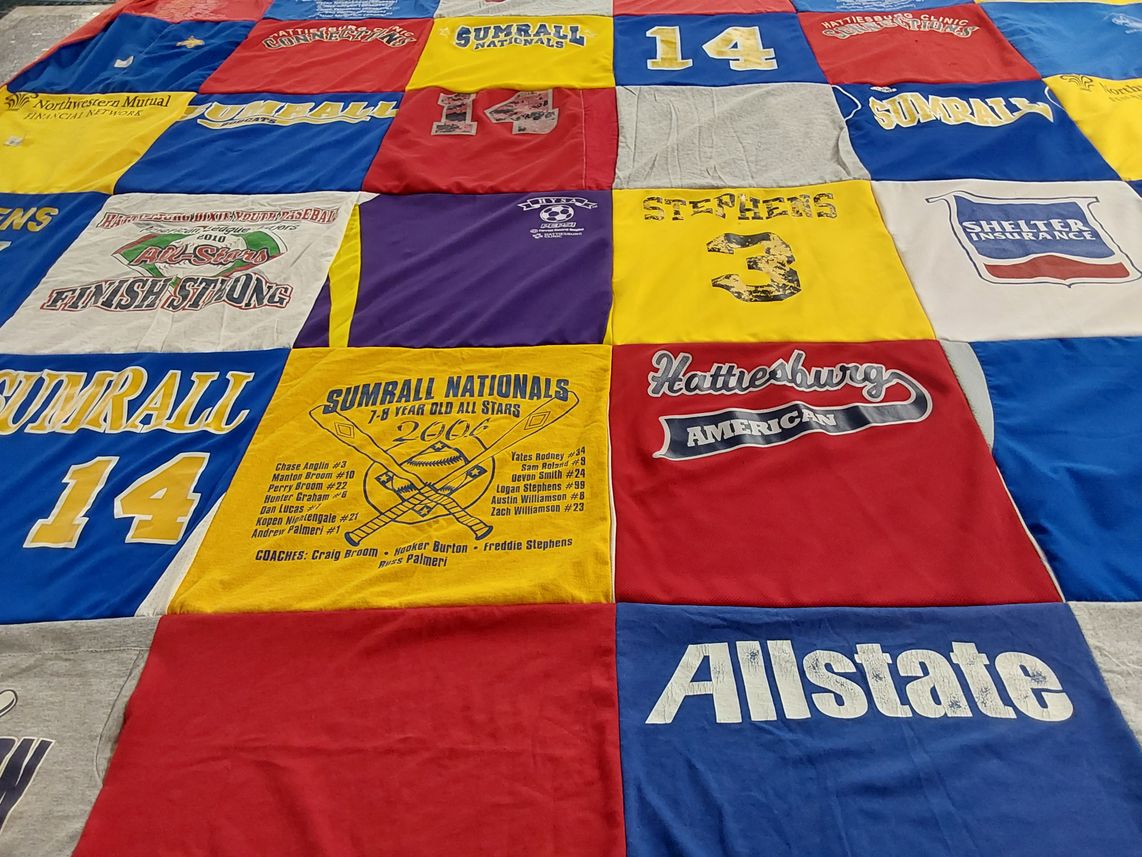 T-shirt quilt featuring hattiesburg americans by FREDDY from MS