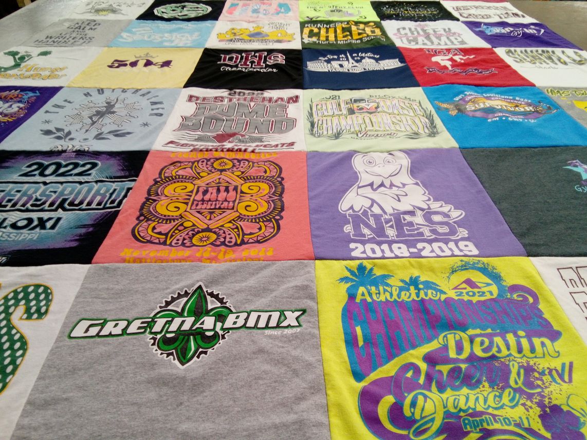 T-shirt quilt from northeast elementary school by JENNIFER from LA