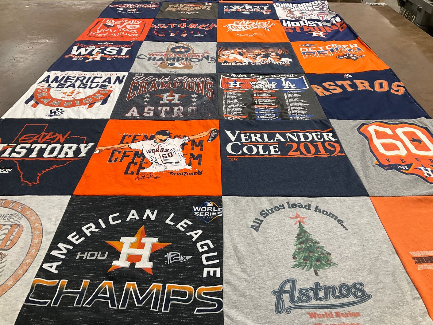 T-shirt quilt featuring houston astros by Donna from TX