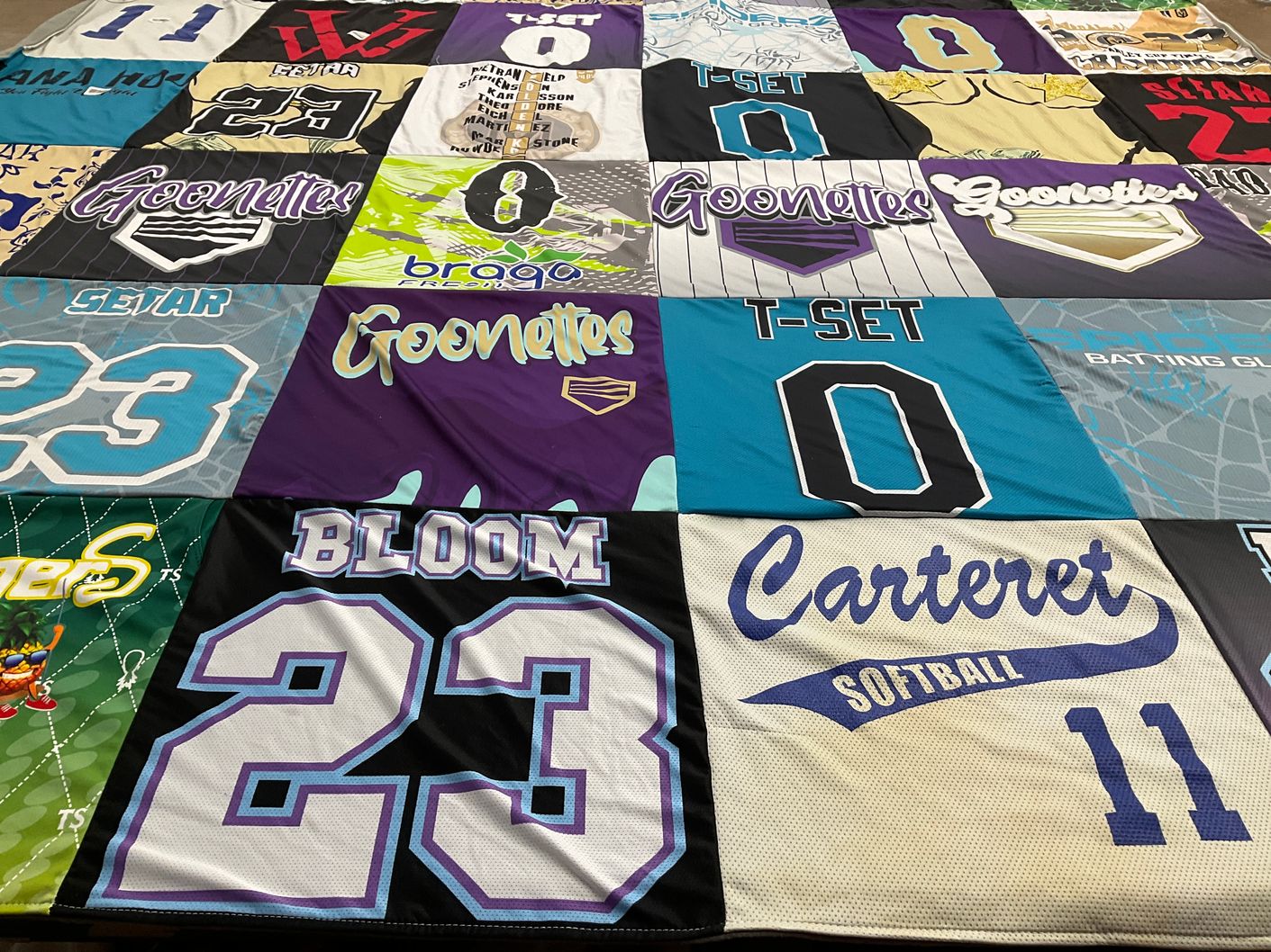 T-shirt quilt from carteret high school by Taylor from NV