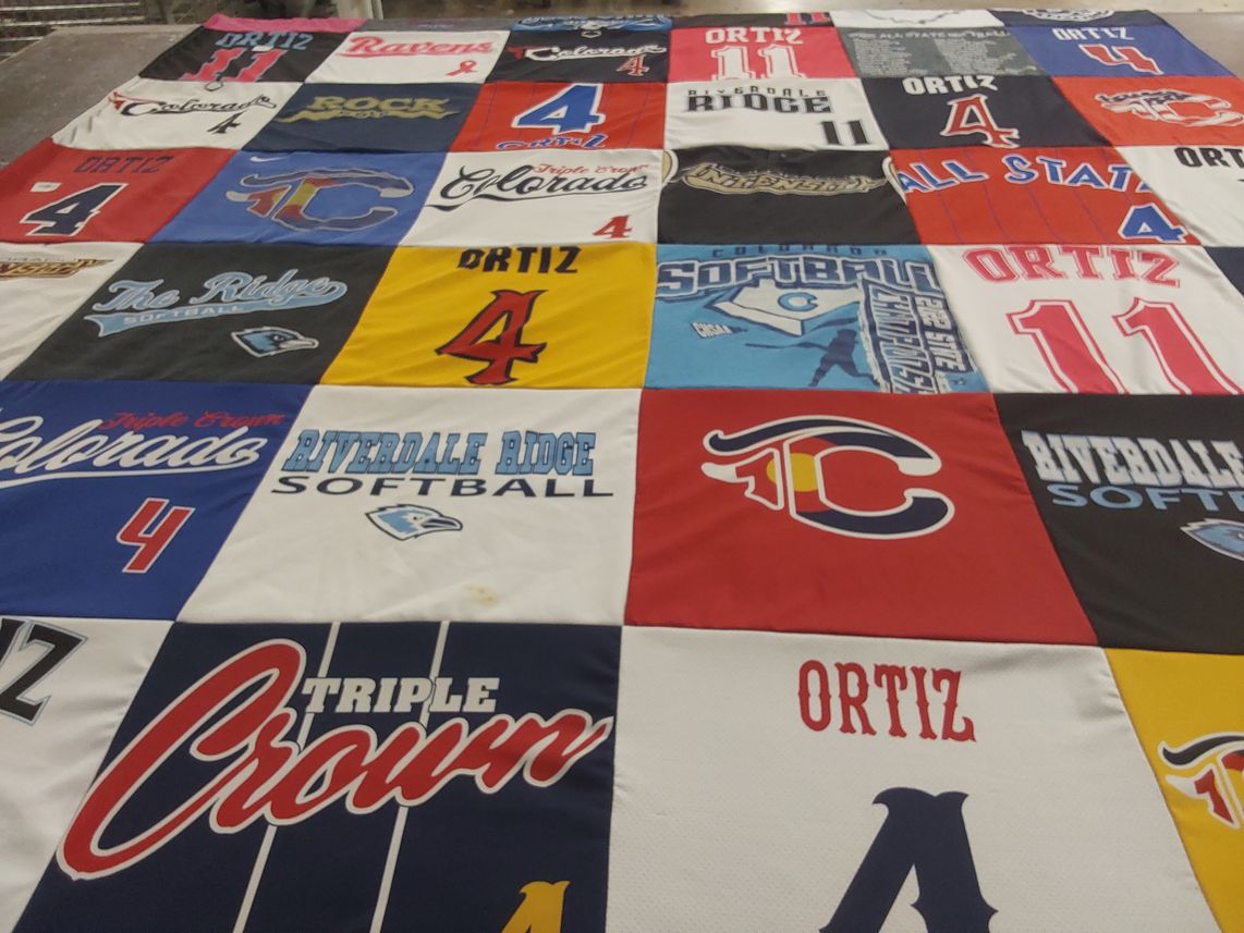 T-shirt quilt from riverdale ridge high school by Kayla from CO