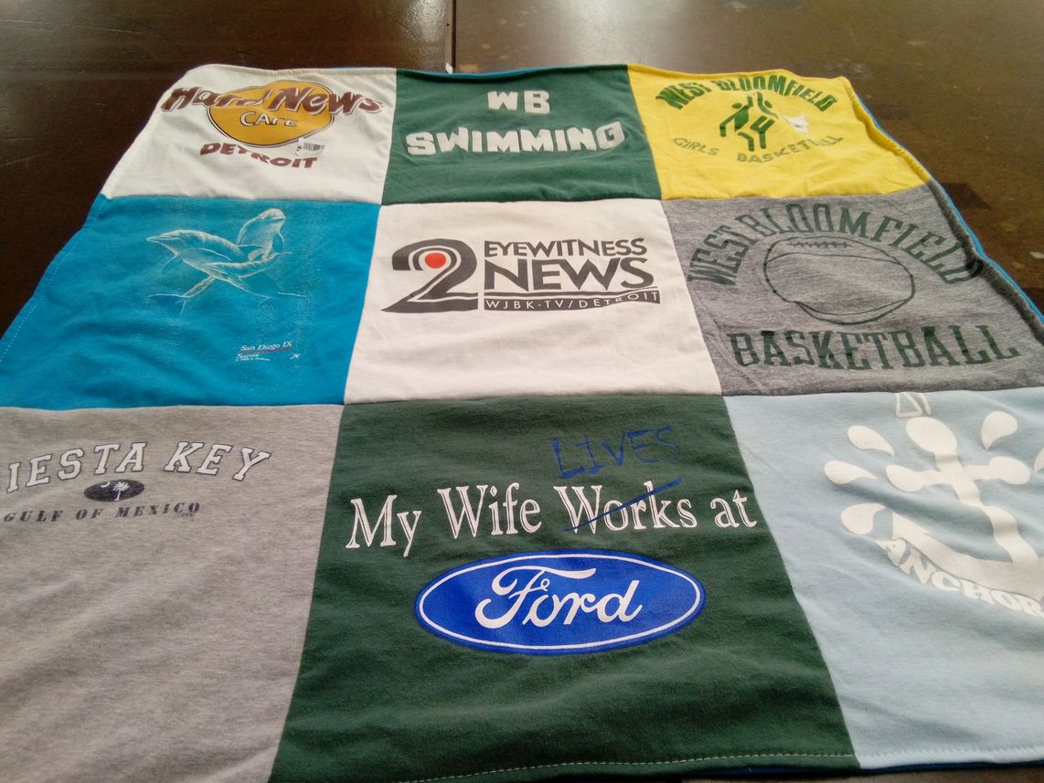 T-shirt quilt featuring west bloomfield girls basketball by Katy from MI
