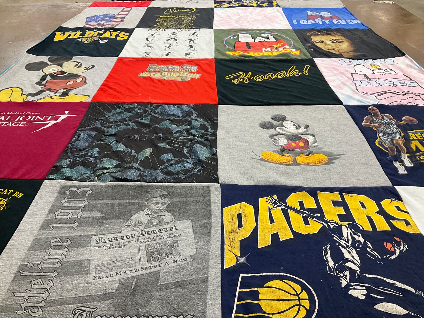T-shirt quilt featuring indiana pacers by Lindsey from AR