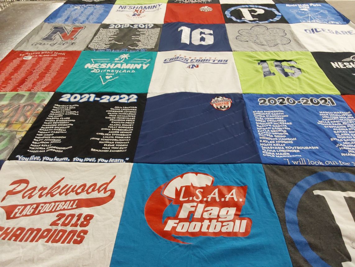 T-shirt quilt featuring parkwood flag football by Michelle from PA