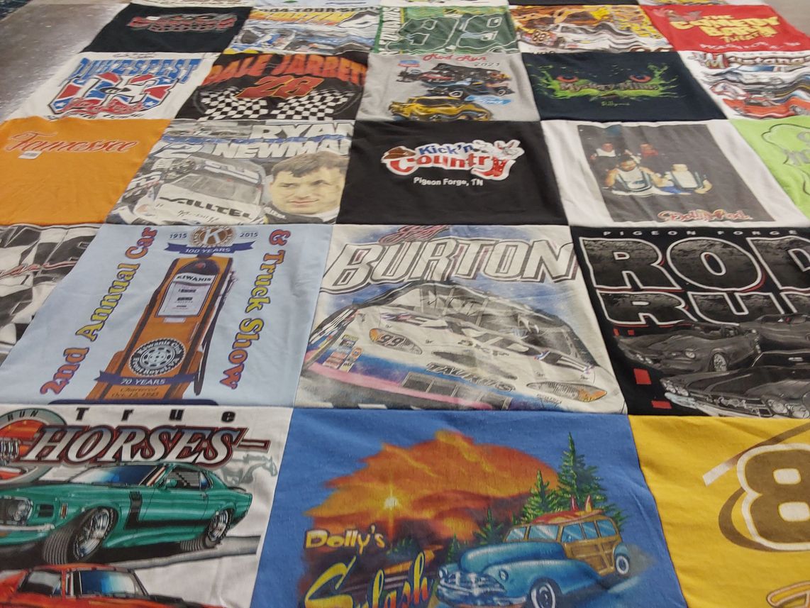 T-shirt quilt featuring nascar by Katherine from VA