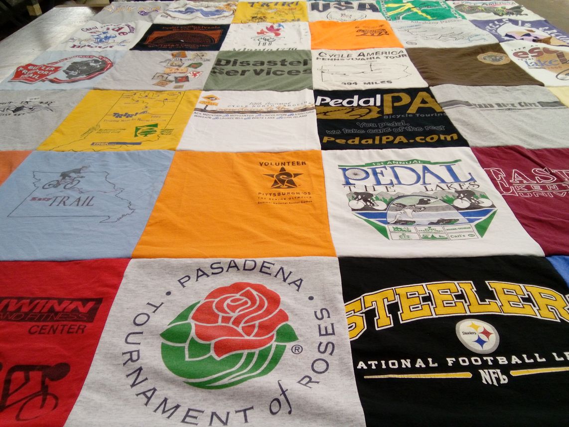 T-shirt quilt featuring pittsburgh steelers by Valerie from PA