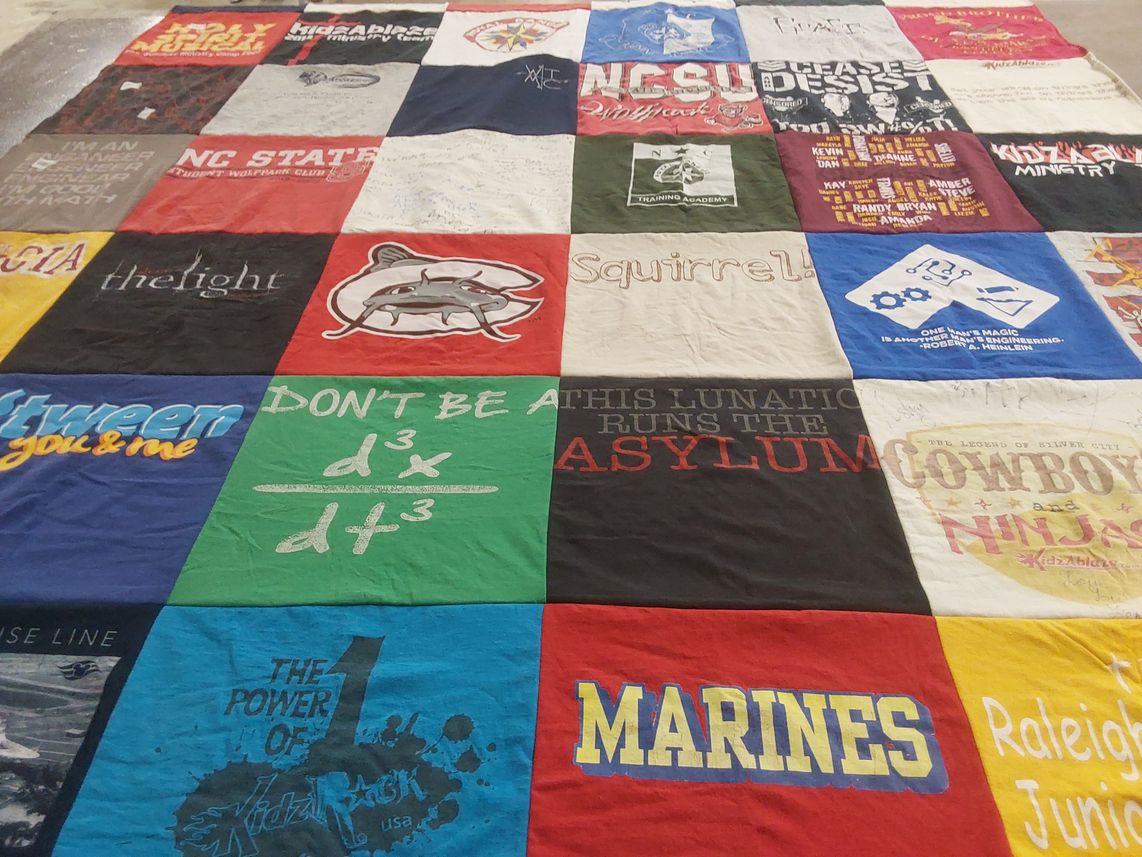T-shirt quilt from north carolina state university by Sydrena from TN
