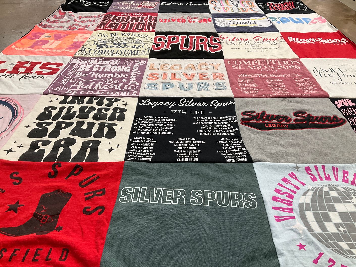 T-shirt quilt featuring silver spurs by kenneth from TX